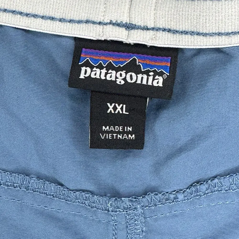 Patagonia Baggies Lights Shorts Mens XXL Blue Nylon Unlined Athletic Running